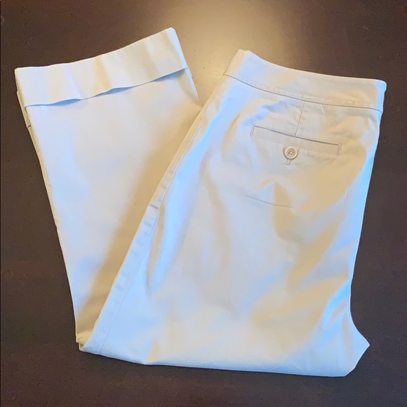 LOFT Cropped Pants with Button Cuffs - Picture 1 of 6